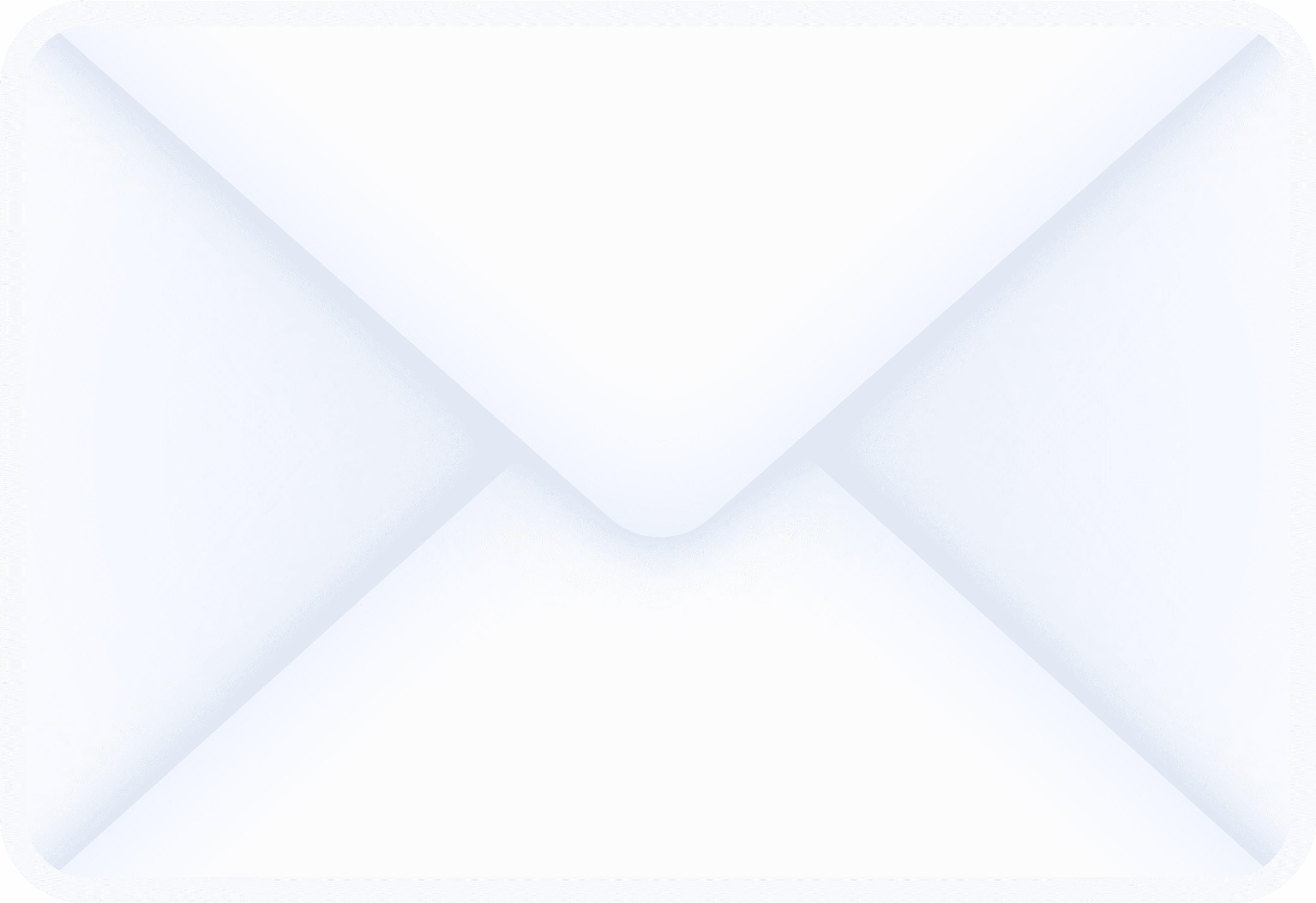 Stylized white envelope icon tilted at an angle, representing a message or notification.